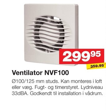 Bauhaus Ventilator NVF100 tilbud