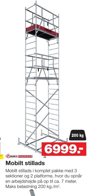 Bauhaus Mobilt stillads tilbud
