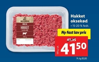 Lidl Hakket oksekød tilbud
