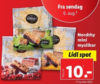 Lidl Nordthy mini myslibar tilbud