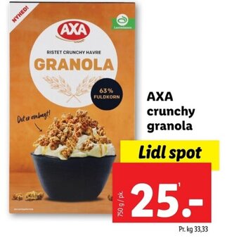 Lidl AXA crunchy granola tilbud