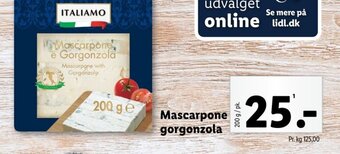 Lidl Mascarpone Gorgonzola tilbud