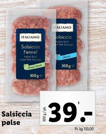 Lidl Salsiccia pølse tilbud