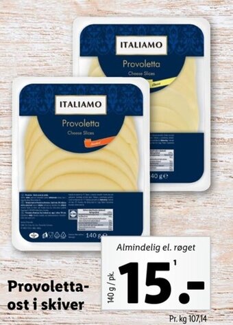 Lidl Provoletta-ost i skiver tilbud