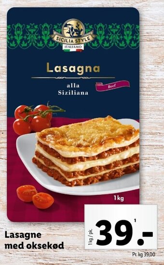 Lidl Lasagne med oksekød tilbud