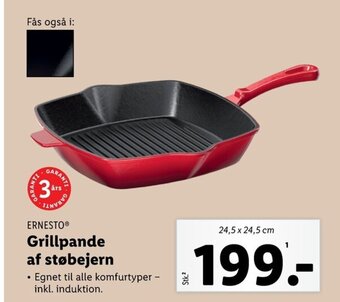 Lidl ERNESTOⓇ Grillpande af støbejern tilbud