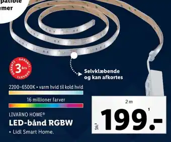 LIVARNO HOMEⓇ LED-bånd RGBW Lidl Smart Home.