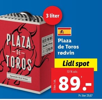 Lidl Plaza de Toros rødvin tilbud