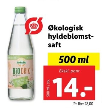 Lidl Økologisk hyldeblomst- saft tilbud