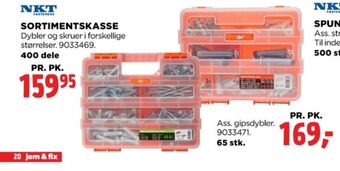 jem & fix Nkt fasteners sortimentsbokse tilbud