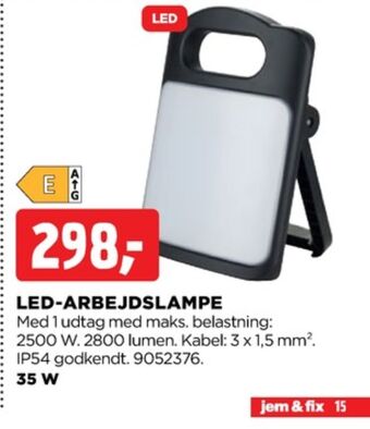 jem & fix Ukendt arbejdslampe tilbud