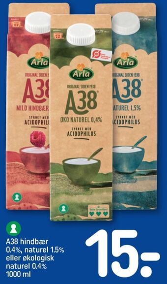 REMA 1000 Arla a-38 mild hindbær tilbud