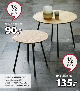 JYSK NYBO HJØRNEBORD tilbud