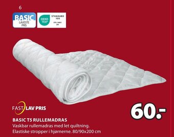 JYSK BASIC T5 RULLEMADRAS tilbud