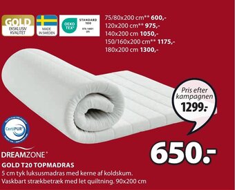 JYSK GOLD T20 TOPMADRAS tilbud