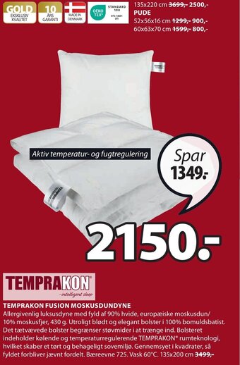 JYSK TEMPRAKON FUSION MOSKUSDUNDYNE tilbud