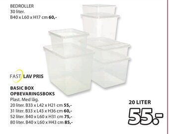 JYSK BASIC BOX OPBEVARINGSBOKS tilbud