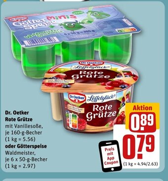 REWE DE Dr. Oetker Rote Grütze oder Götterspeise tilbud