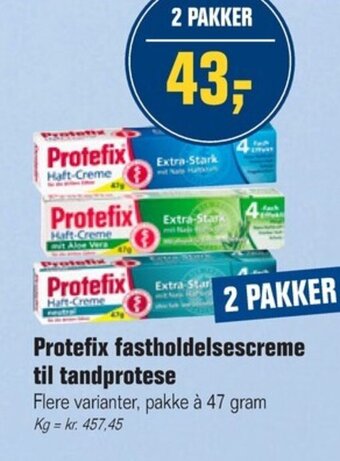 Protefix fastholdelsescreme til tandprotese