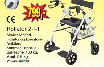 Harald Nyborg Rollator 2-i-1 tilbud
