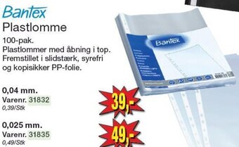 Harald Nyborg Bantex Plastlomme tilbud