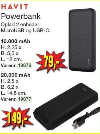 Harald Nyborg HAVIT Powerbank tilbud