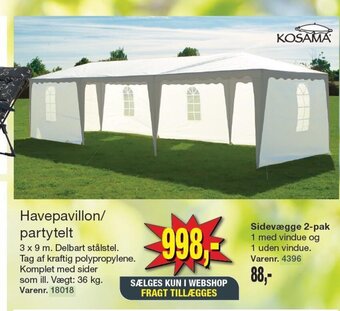 Harald Nyborg Havepavillon/ partytelt tilbud