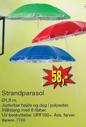 Harald Nyborg Strandparasol tilbud