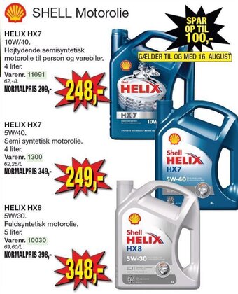 Harald Nyborg SHELL Motorolie tilbud