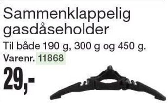 Harald Nyborg Sammenklappelig gasdåseholder tilbud