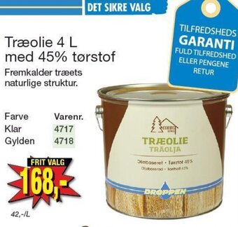 Harald Nyborg Træolie 4 L med 45% tørstof tilbud