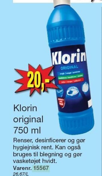 Klorin original 750 ml