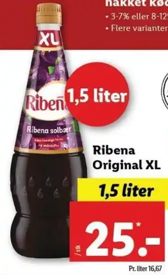 Lidl Ribena Original XL 1,5L tilbud