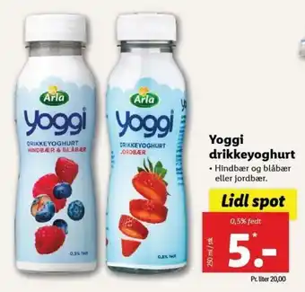 Lidl Yoggi Drikkeyoghur 250ml tilbud