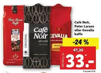 Café Noir, Peter Larsen Eller Gebalia Kaffe 400-500g