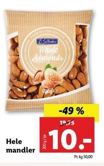 Lidl Hele Mandler 200g tilbud
