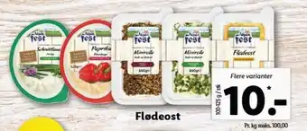 Lidl Flødeost 100-125g tilbud