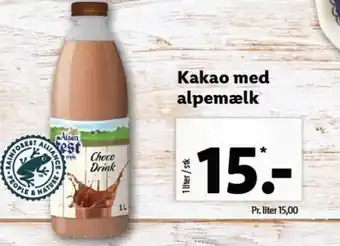 Lidl Kakao Med Alpemælk 1 Liter tilbud