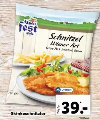 Lidl Skinkeschnitzler 750g tilbud