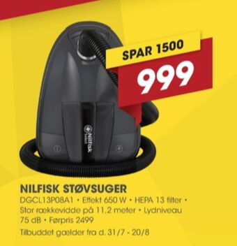 Punkt1 Nilfisk støvsuger tilbud