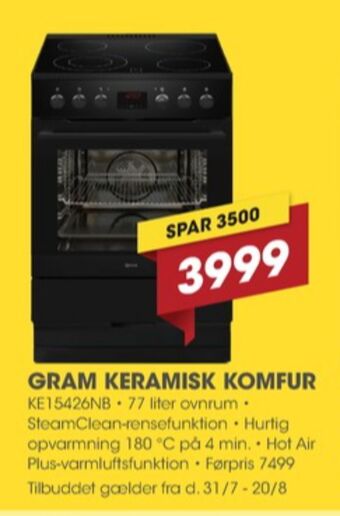 Punkt1 Gram komfur tilbud