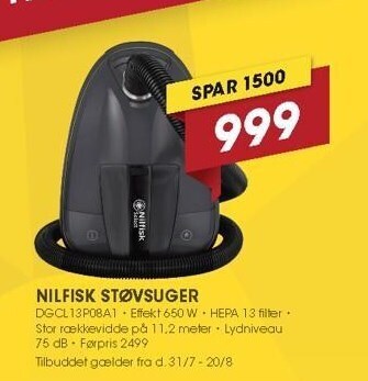 Punkt1 Nilfisk støvsuger tilbud