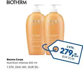 Scandlines Travel Shop Biotherm baume corps - 2 stk. tilbud