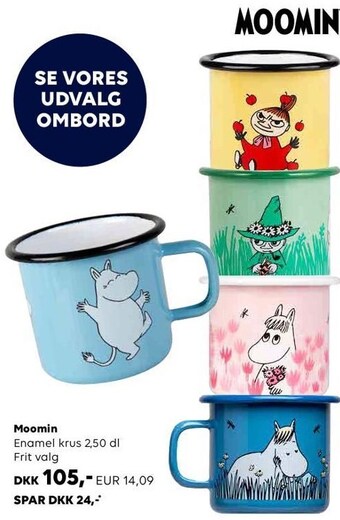 Scandlines Travel Shop Moomin enamel krus 2,50 dl tilbud