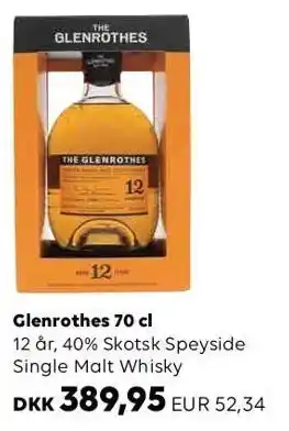 Glenrothes 70 cl 12 år, 40% skotsk speyside single malt whisky