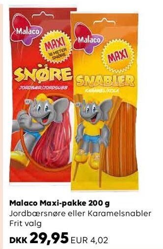 Scandlines Travel Shop Malaco maxi-pakke 200 g tilbud