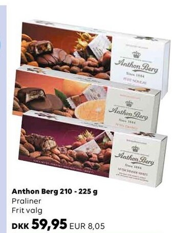 Scandlines Travel Shop Anthon berg 210 - 225 g tilbud