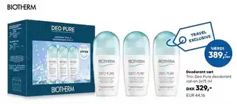 Scandlines Travel Shop Biotherm deodorant sæt tilbud