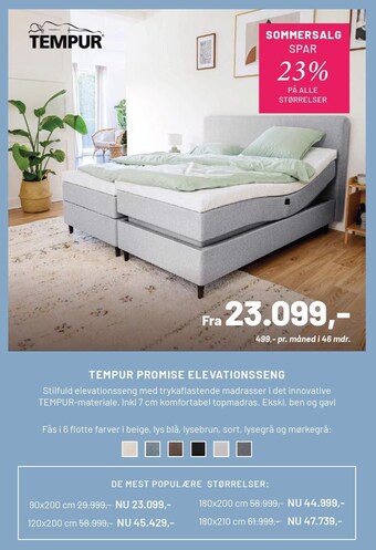 Tempur promise elevationsseng