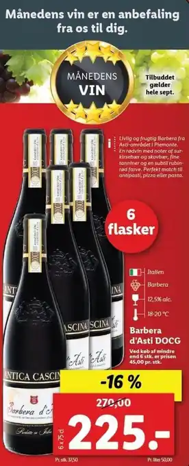 Lidl Barbera D'Asti DOCG tilbud